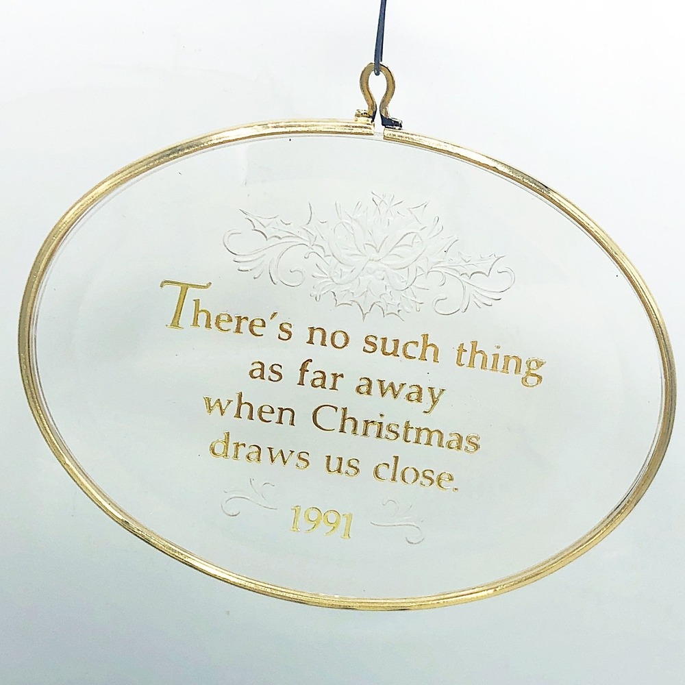 Across The Miles 1991 Acrylic Hallmark‎ Ornament